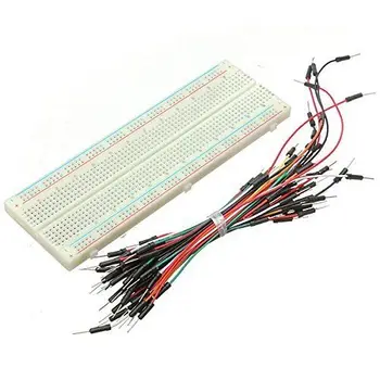 830 Точки връзка Прототипи такса печатна платка без запояване MB102 + 65шт кабел на Проводници на Arduino
