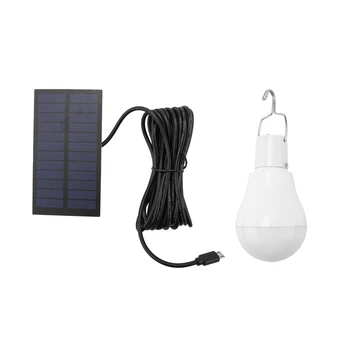 Портативна led лампа за слънчева батерия с мощност 15 W, USB led лампа, акумулаторна на слънчева батерия, за пътуване на открито / на закрито, за къмпинг, за градината