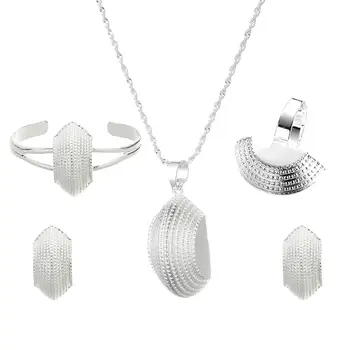 Обици-висулки Эфиопского сребърен цвят, Пръстен, гривна, Африканска Еритрея, Модни комплекти бижута за жени
