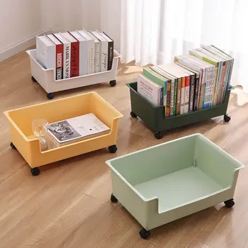 Многофункционална ковчег за книги в класната стая с шкивом, подвижна кутия за съхранение на книги, органайзер за общежития, кутия за съхранение на книги, играчки.