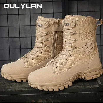 Военни тактически обувки, мъжки армейските спортни спортни бойни обувки за пустинята, улични пешеходни турове ботильоны за мъже, обувки
