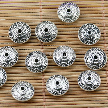 20pcs 11*5 мм Тибетски сребро Красивите Цветни Кръгли мъниста EF1381 Мъниста за бижута