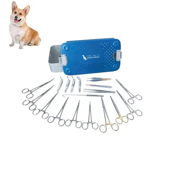 Медицински принадлежности Набор от ветеринарни хирургически инструменти за Дезинфекция на кучета Комплект за домашни любимци