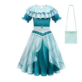 Cossky Жасмин Принцеса Cosplay костюм Рокля-чанта за момичета Костюми Детски костюм за парти на Хелоуин