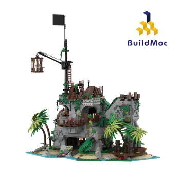 MOC Pirate Barracuda Bay Забранения Остров Строителни Блокове Комплект 21322 Къщичка На Дървото да Събира Играчки За Деца Подаръци За Рожден Ден 2953 бр.