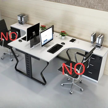 Касетъчни офис бюра с двойна седалка, Разход на екрана, за служители, Офис бюра за персонала, Дизайнерска Работа мебели за чиновник QF50OD