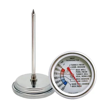 Сензор за температура на измервателен уред Тестер Скала термометър за фурна с космическата сонда за приготвяне на барбекю Скара Двойна скала