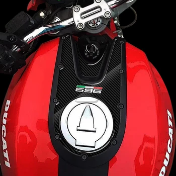 За Ducati Monster 696 2008-2014 Протектор на резервоара на мотоциклета 3D Carbon-look