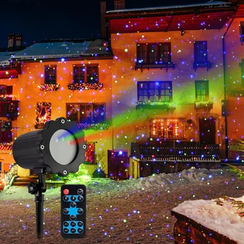 Открит Коледен Проектор Водоустойчива RGB движещ Се Лек Ефект на Огнения Червей Лесна Инсталация Проекторной Лампи за Вътрешно и Външно използване