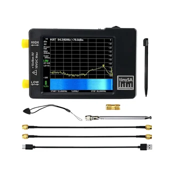 За анализатора на спектъра TinySA Вход MF/HF/VHF UHF за 0,1 Mhz-350 Mhz и вход UHF за генератор на сигнали 240 Mhz-960 Mhz