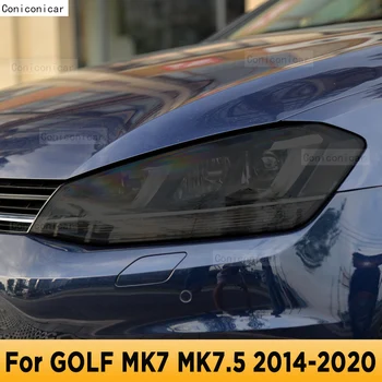 За GOLF MK7 MK7.5 2014-2020 Външна Фаровете на Колата Срещу надраскване на Предната Лампа Оттенък TPU Защитно Фолио Аксесоари За Ремонт на Стикер