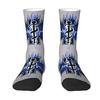 Мъжки чорапи за екипажа на Star Of Life Унисекс с хубави 3D принтом, медицински чорапи за фелдшер в спешна помощ