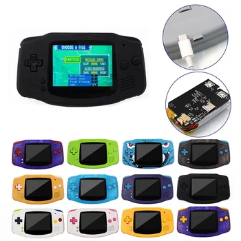 Акумулаторна Цветна конзола Game Boy Advance GBA С комплекти за LCD дисплеи IPS V5 с вградена литиево-йонна батерия с капацитет от 1800 mah