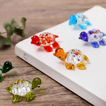 Миниатюрни кристал, ръчно изработени Удобен миниатюрен декор Леки мини-фигурки от ярка износостойкого стъкло